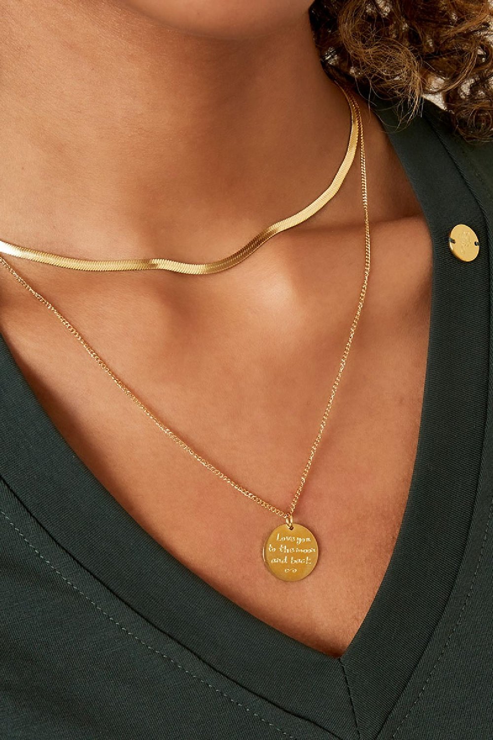 Halskette aus Edelstahl Silber h5Bild3